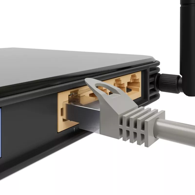 Tinklo komutacinis kabelis Extralink Cat5e UTP 5 m — RJ-45 į RJ-45, pilkas