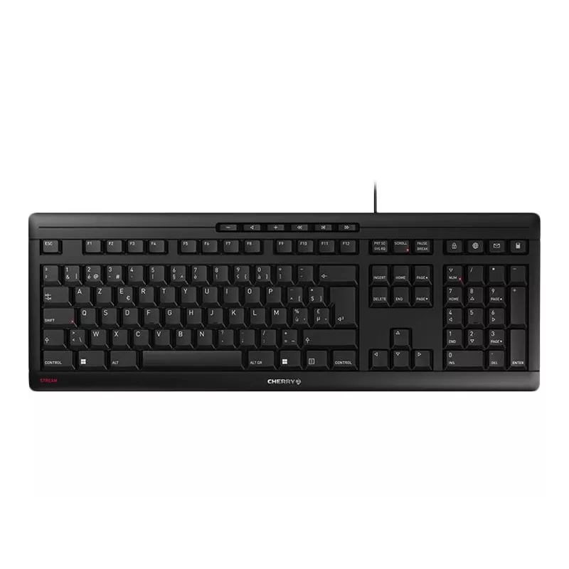 Klaviatūra CHERRY STREAM JK-8500BE-2 Biuro USB AZERTY Belgų Juoda
