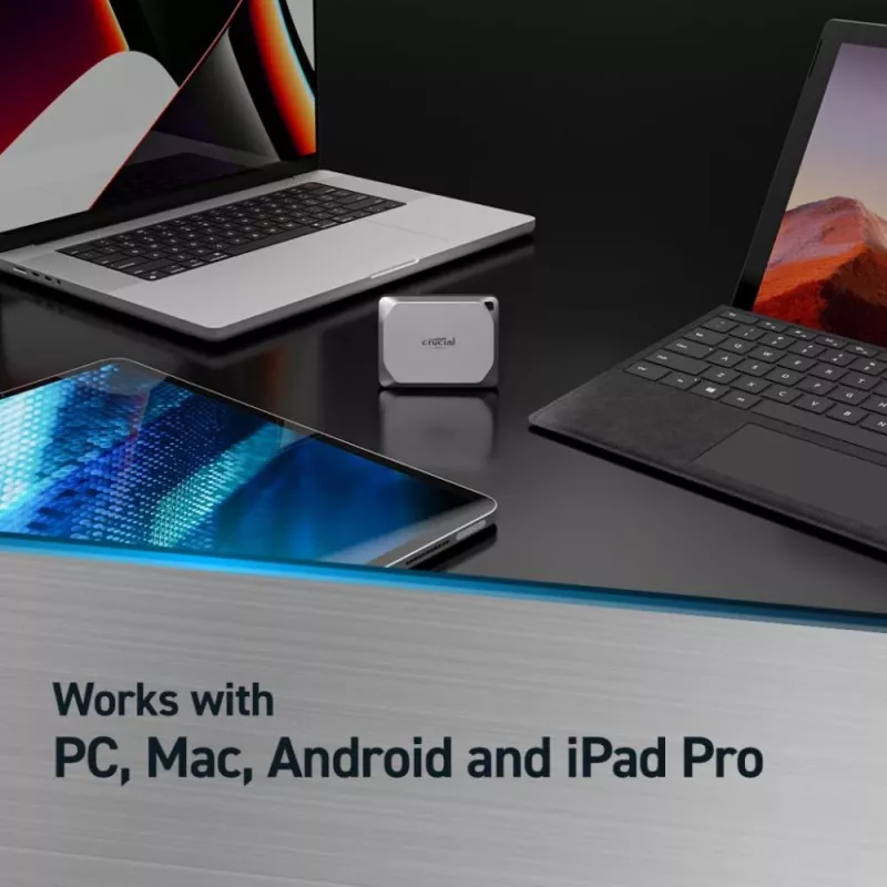 Crucial X9 Pro 4TB išorinis USB 3.2 Gen2 Type-C nešiojamasis SSD