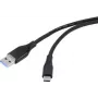 USB laidas USB 3.2 Gen1 3.0 3.1 USB-C kištukas 2.00 m Juoda (RF-4995176)