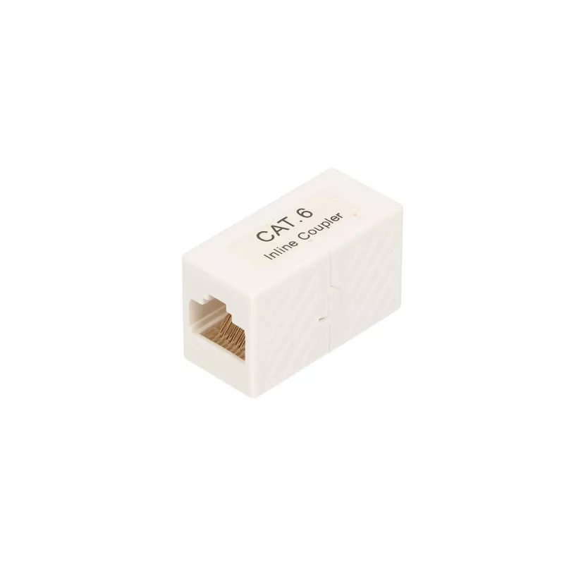 Prijungimo dėžutė Extralink RJ45 CAT6 UTP, plastikinė, balta, 1 vnt.