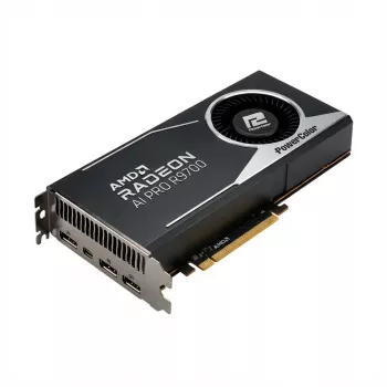 Vaizdo plokštė power color Radeon AI PRO R9700 32GB — profesionali GPU su 32 GB atmintimi
