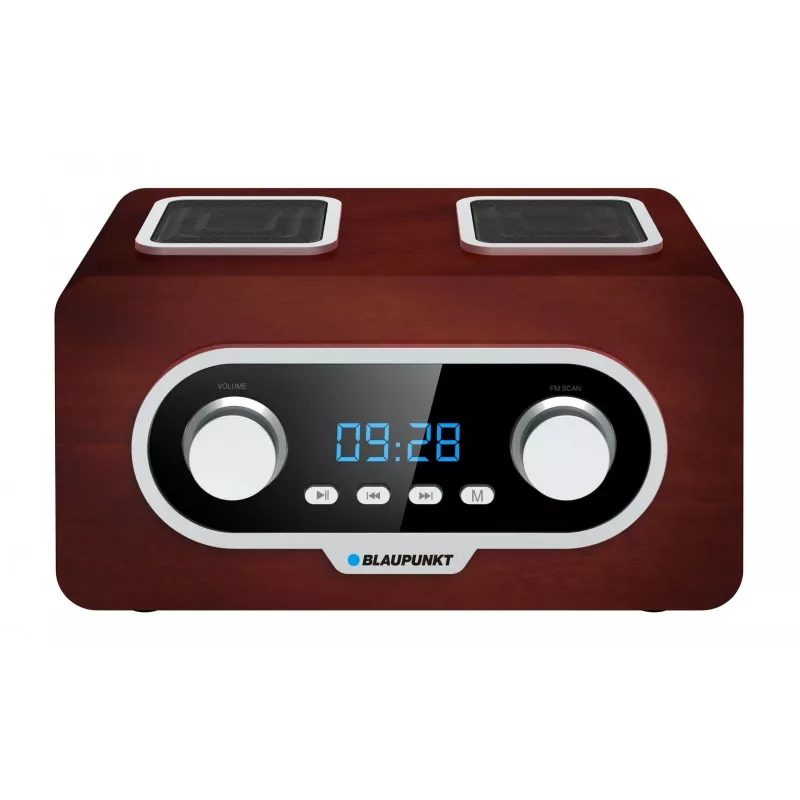 Nešiojamasis radijas BLAUPUNKT PP5.2BR — FM nešiojamasis radijas, 60 išankstinių stočių, USB/MP3, AUX, įkraunama baterija 1000 mAh, 3 W RMS, bronzinis