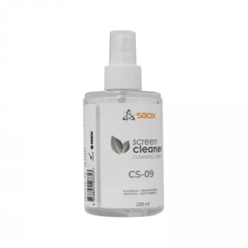 Ekrano valiklis SBOX CS-09 200 ml — valymo skystis ekranams ir stiklui