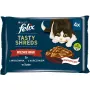FELIX Skanūs plėšytos mėsos gabalėliai su jautiena ir vištiena - 4x 80g