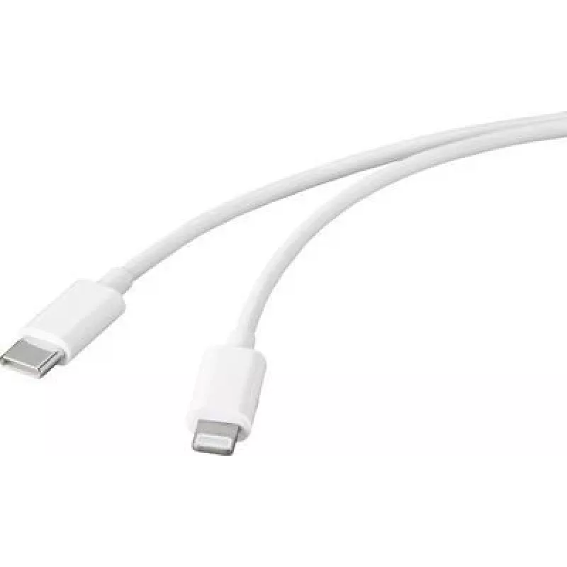 Basetech USB kabelis USB 2.0 USB-C® kištukas, Apple Lightning kištukas 2,00 m baltas BT-2347612
