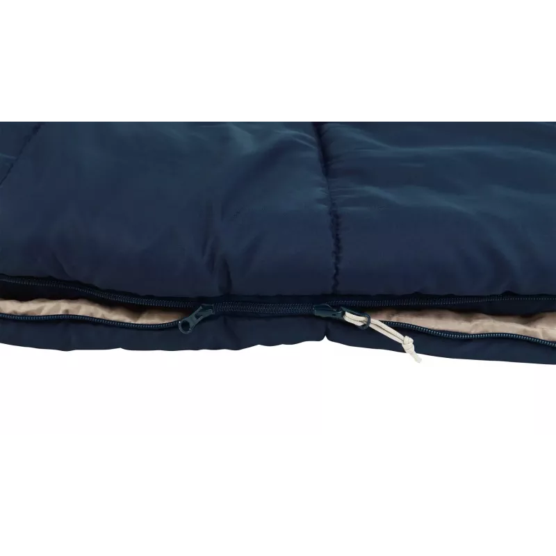 Miegmaišis Outwell Contour Lux XL — stačiakampis suaugusiems, poliesteris, 2200×1050 mm, naudotojams iki 190 cm, mėlynas