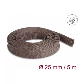 Kabelių apvalkalas DeLOCK 20906 rudos spalvos poliesteris 2,5 cm