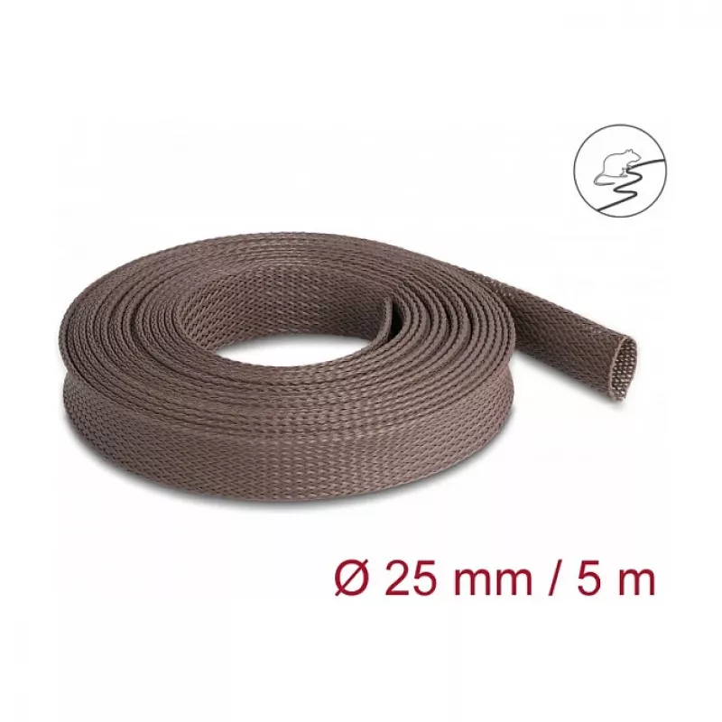Kabelių apvalkalas DeLOCK 20906 rudos spalvos poliesteris 2,5 cm