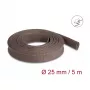 Kabelių apvalkalas DeLOCK 20906 rudos spalvos poliesteris 2,5 cm