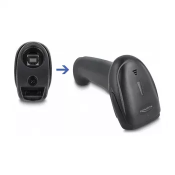Rankinis brūkšninių kodų skaitytuvas DeLOCK 90564 1D lazerinis Bluetooth USB