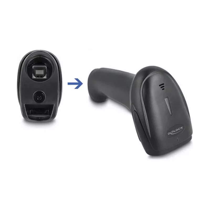 Rankinis brūkšninių kodų skaitytuvas DeLOCK 90564 1D lazerinis Bluetooth USB