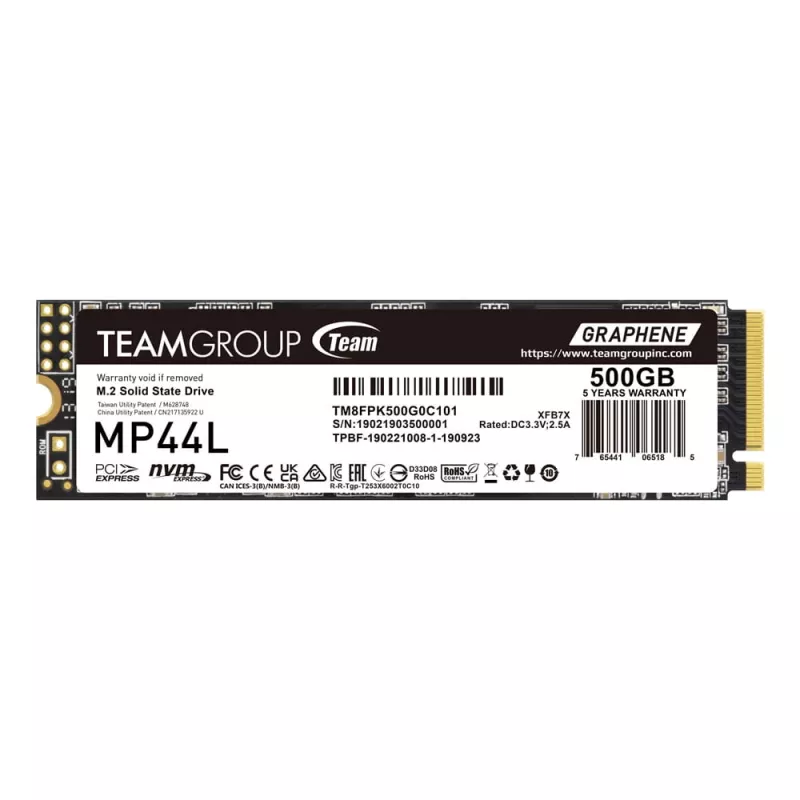 SSD diskas Team Group 500 GB M.2 PCI Express 4.0 NVMe TM8FPK500G0C101