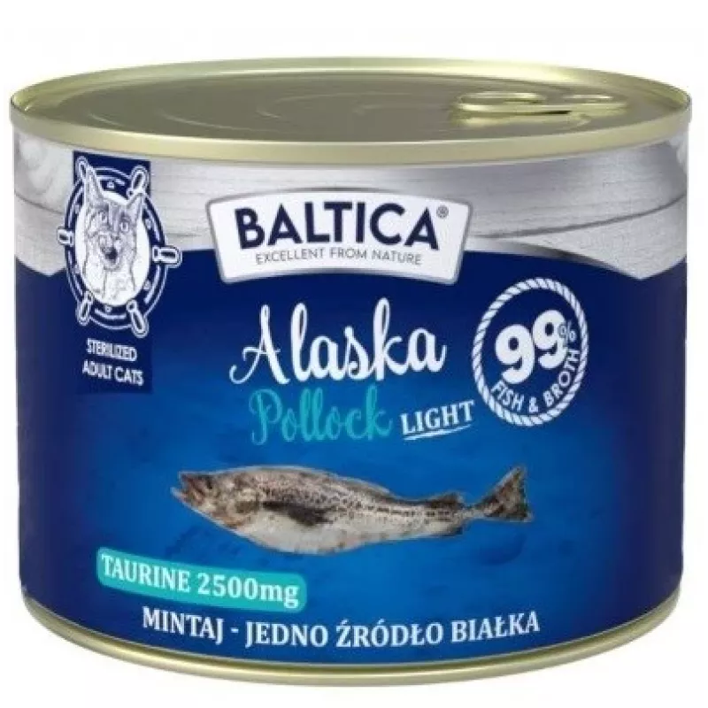 BALTICA Excellent Monoprotein Pollock Light - šlapias kačių maistas - 185g