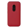 „Doro Leva E22“ mygtukinis telefonas, atverčiamas, 2,8 colio (7,11 cm) ekranas, viena SIM, 0,3 MP kamera, 1150 mAh, 127,8 g, raudona/baltas