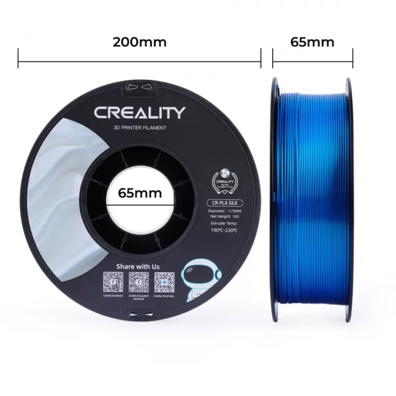 3D spausdinimo medžiaga Creality 3D 3301120006 Silk Blue 1 kg 1.75 mm