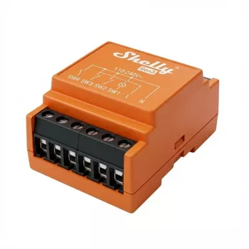 Elektrinė relė Shelly i4 Gen3 oranžinė Wi‑Fi 2.4 GHz 1 W 110–240 V 4 kanalų