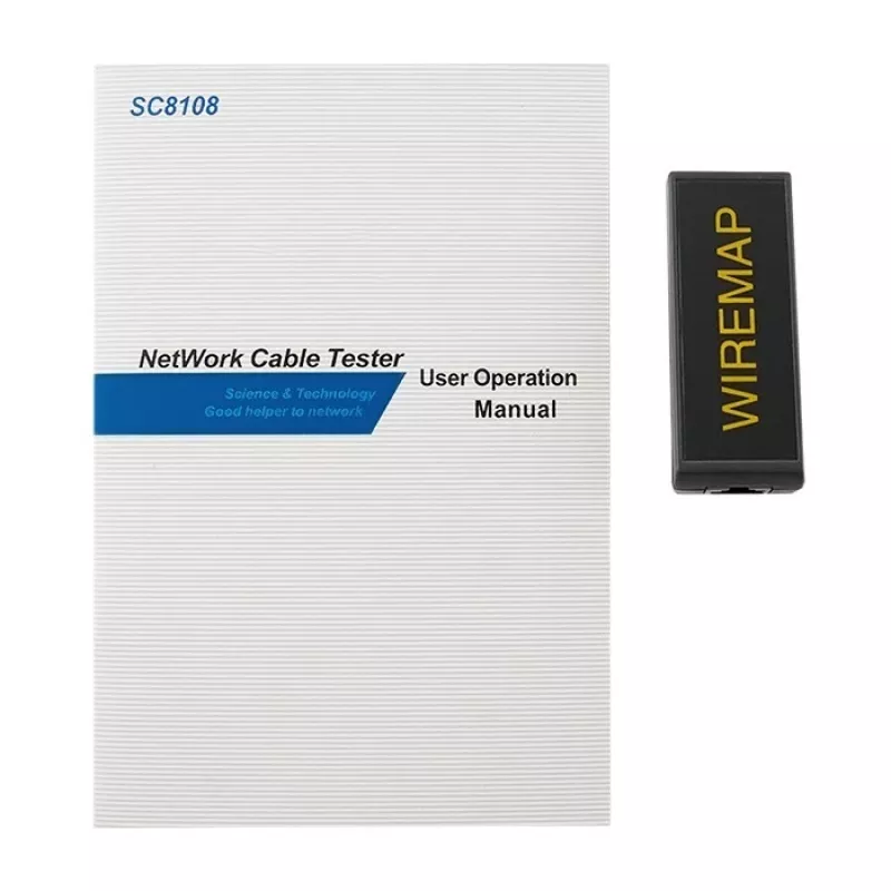 Kabelių testeris QOLTEC 54279 — RJ45, RJ12, BNC tikrinimo įrankis