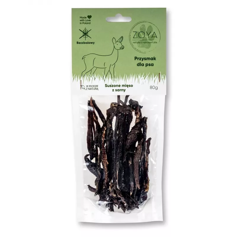 ZOYA Džiovinta elniena – šunų skanėstas – 80 g