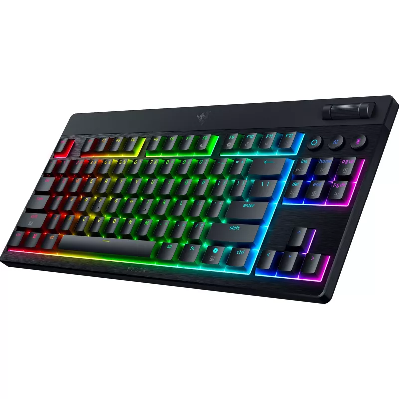 JuodaWidow V4 Low-Profile TKL HyperSpeed, žaidimų klaviatūra, juoda, DE išdėstymas, Razer Low-Profile Oranžinė