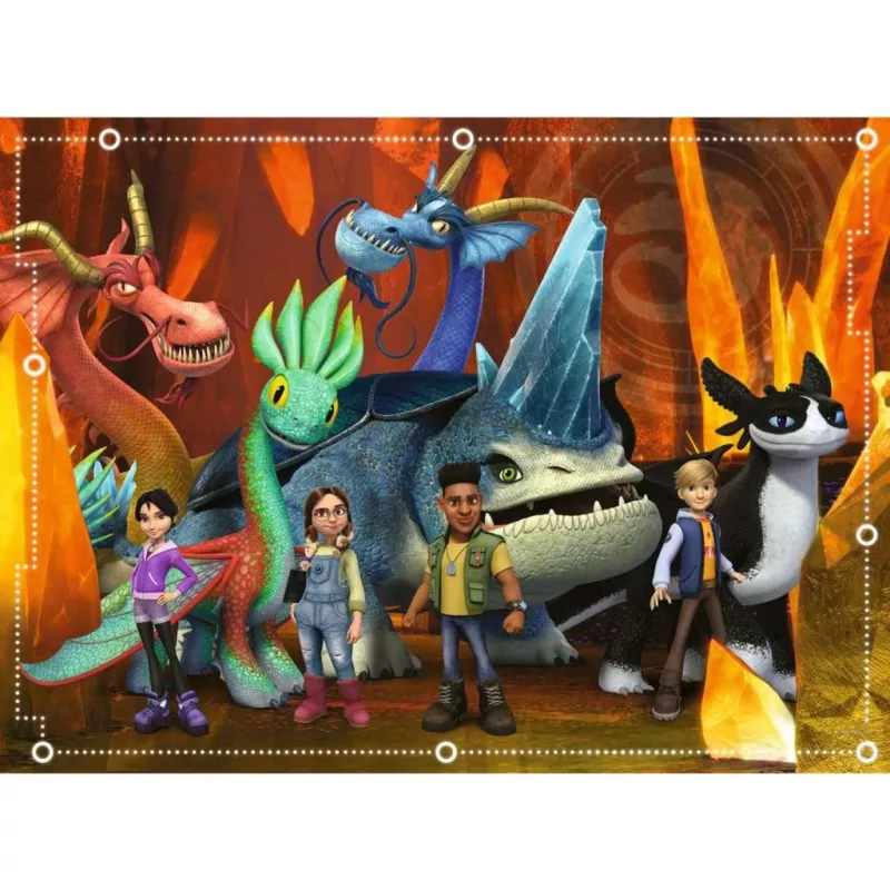 vaikiška dėlionė Dragons - The Nine Realms (100 dalių)