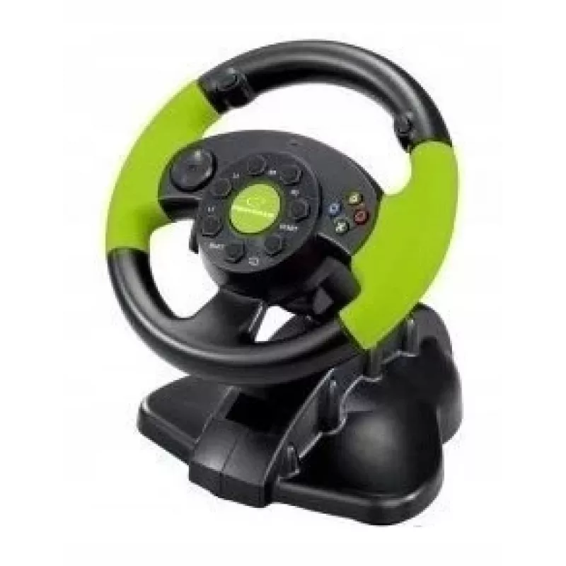 Laidinis žaidimų valdiklis ESPERANZA EG104, skirtas PlayStation 3 ir Xbox 360, juodos/žalios spalvos