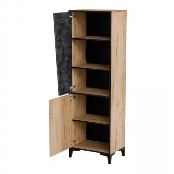 Lentynų blokas cama meble OVO 2D knygų spinta 50×38×182,5 cm ąžuolas/betonas