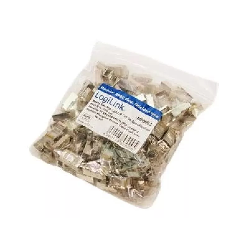 Jungties laidas LogiLink MP0003 CAT5e Plastikinis Auksinis 100 vnt.