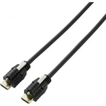 SpeaKa Professional HDMI jungiamasis kabelis 5,00 m SP-9784192 garso grąžinimo kanalas, paauksuoti kištukų kontaktai, užsukamas fiksatorius, Ultra HD (4k) HDMI juodas [1x (SP-9784192)