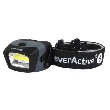 Ant galvos tvirtinamas žibintuvėlis everActive HL-150, 150 lm, 3 W, IPX4, 3×AAA, juodas