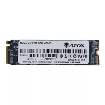 Vidinis M.2 NVMe SSD AFOX ME300 128 GB (PCIe x4, 3D NAND, iki 1,6 GB/s skaitymo, 600 MB/s rašymo)