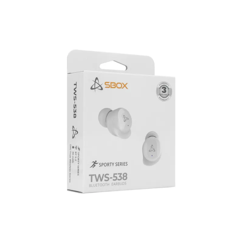 Ausinės SBOX EB-TWS538 White