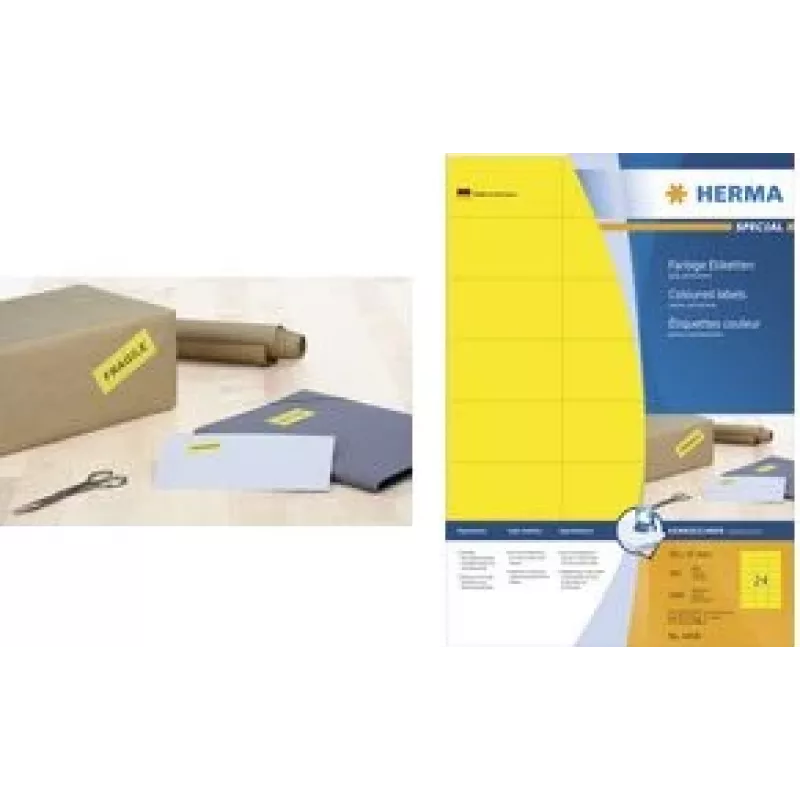 Lipnios etiketės HERMA 4559 stačiakampės, žalios, 1400 vnt.