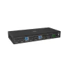 Lindy 2 prievadų dviejų ekranų HDMI 4K60, USB 3.0 KVM jungiklis, 4096 x 2160 pikselių, 4K Ultra HD, juodas