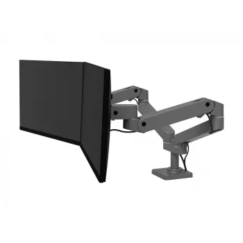 Ergotron LX Pro - Montavimo rinkinys (dviguba rankena) - modulinis - 2 LCD ekranams - vienas šalia kito - Aliuminis - Tamsiai pilka - Ekrano dydis: iki 68,6 cm (iki 27 colių) (45-686-293)