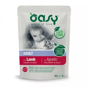 Oasy gabalėliai padaže suaugusioms ėrienos 85g