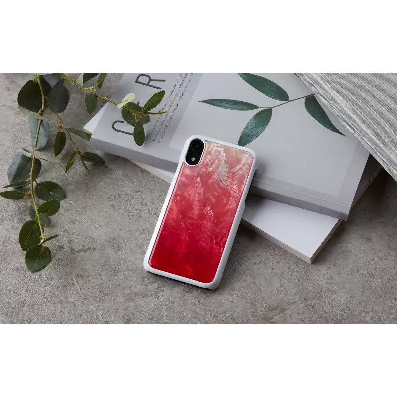 iKins išmaniojo telefono dėklas, skirtas iPhone XR — rožinio ežero ir baltos spalvos