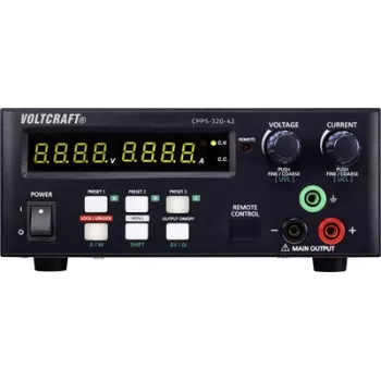 VOLTCRAFT CPPS-320-42 laboratorinis maitinimo šaltinis, reguliuojamas 0,02 – 42 V/DC 0,01 – 20 A 320 W USB nuotoliniu būdu valdomas, programuojamas, Au (CPPS-320-42)