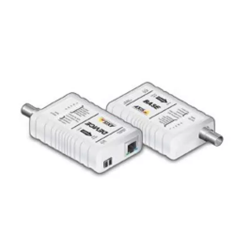AXIS T8640 Ethernet Over Coax Adaptor PoE+ – medijos keitiklis – Ethernet, Fast Ethernet – 10Base-T, 100Base-TX – RJ-45 / BNC (2 vnt. pakuotėje) – skirtas AXIS P1346, P1346-E, P5534, P5534-