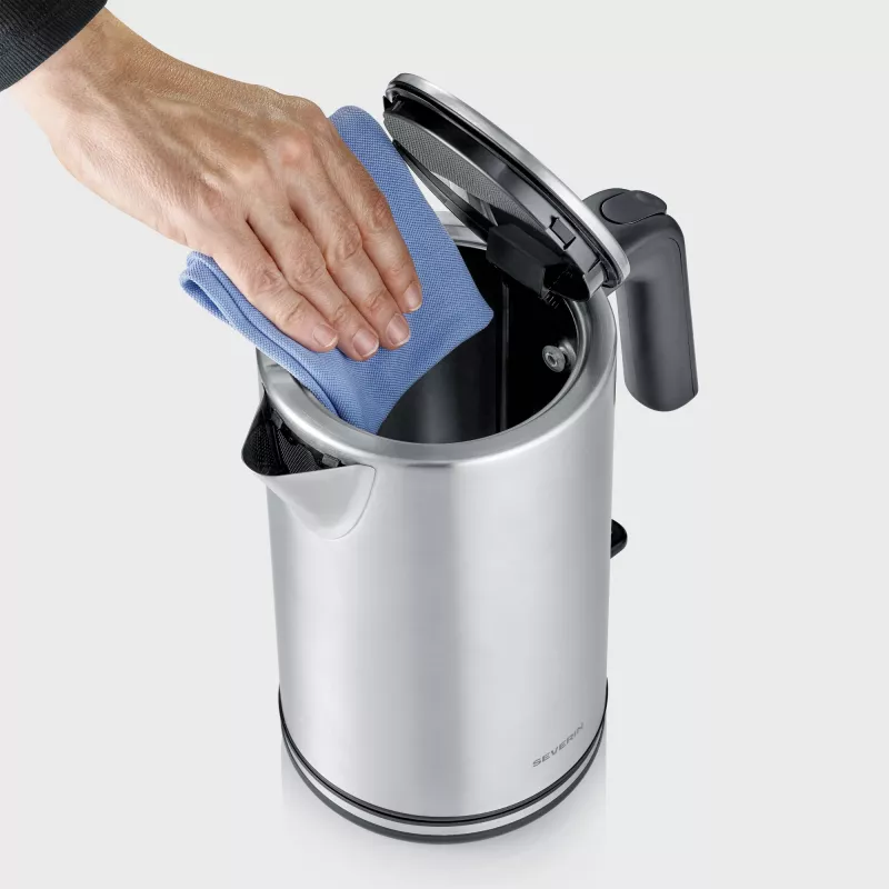 Elektrinis virdulys SEVERIN WK 3449 — 1,7 L, 2400 W, nerūdijantis plienas/plastikas, juodas-sidabrinis