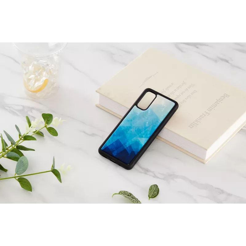 Apsauginis telefono dėklas iKins Samsung Galaxy S20 – mėlyno ežero juoda apdaila