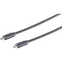 USB kabelis S/CONN 77140-1.0 USB 3.2 Gen 1 1m USB C USB B juodas