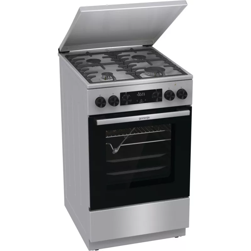 Gorenje GKS5C71XF Laisvai pastatoma viryklė su orkaite, sidabrinė