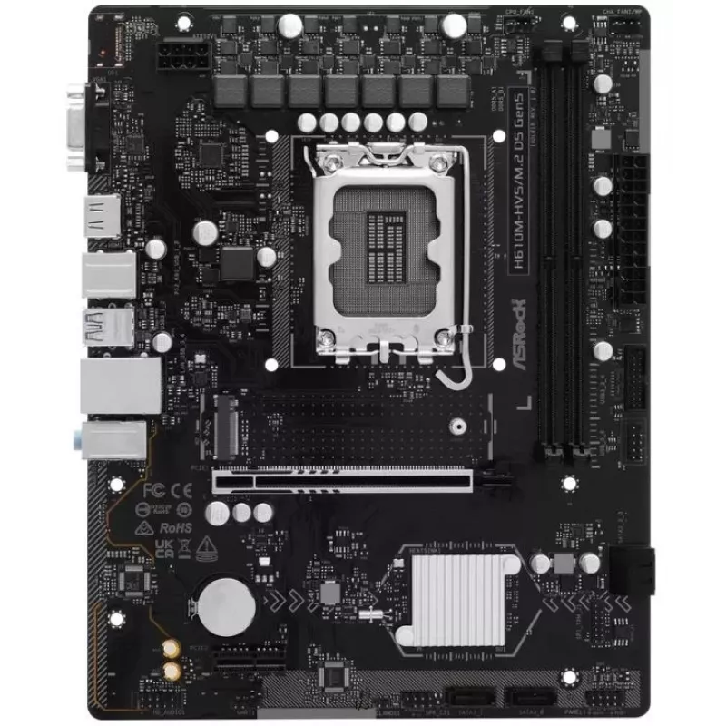 Pagrindinė plokštė ASRock H610M-HVS/M.2 D5 GEN5 – LGA1700, DDR5, PCIe 5.0, mATX