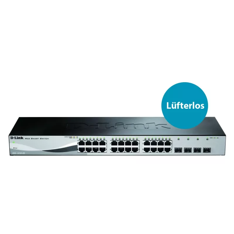 D-Link DGS-1210-28 Managed L2/L2+ 1U Juoda