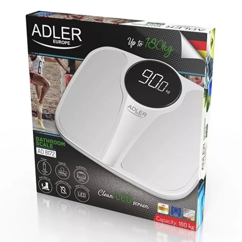 Elektrinės vonios svarstyklės Adler AD 8172w LED