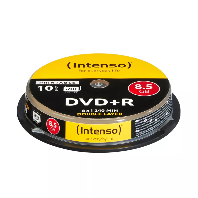 DVD+R DL Intenso 1x10 8,5 GB 8x dvigubo sluoksnio spausdinami