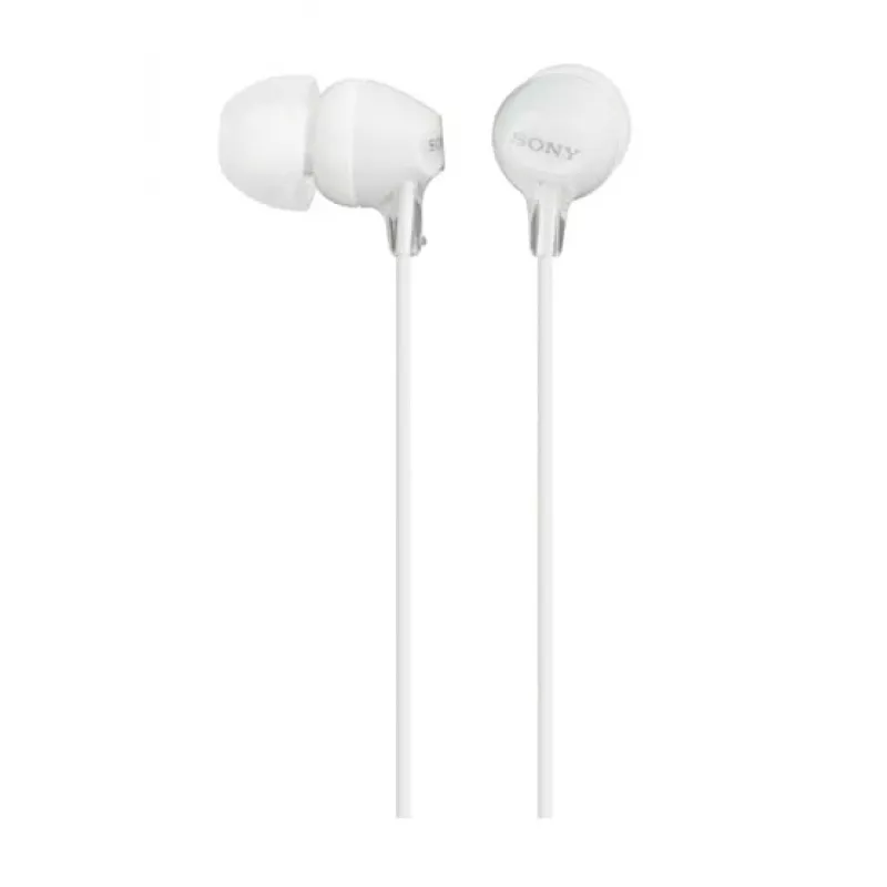 Sony MDR-EX15LP, Laidinis, 8 - 22000 Hz, Muzika, 3 g, Ausinės, Balta