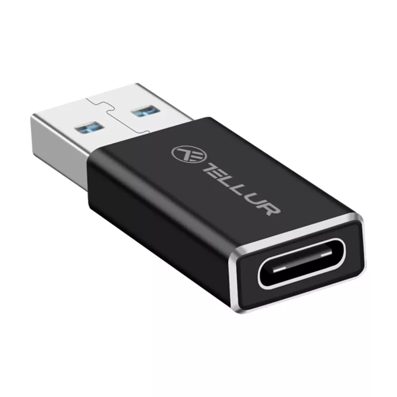 USB-A į USB-C adapteris Tellur TLL155681 — USB 3.0 suderinamumas, duomenų perdavimas iki 5 Gbps