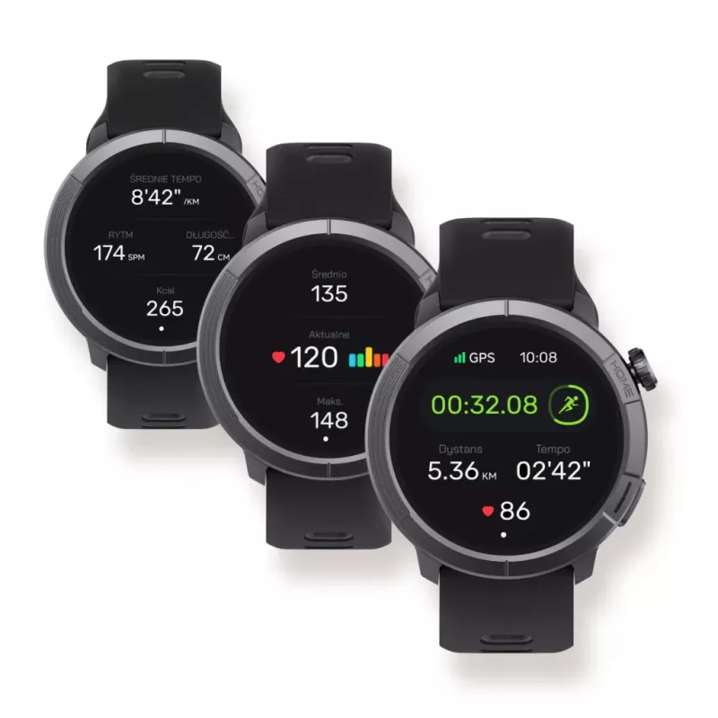 Stelio rankinis laikrodis STSWA102BT Activ Pro GPS 46 mm juodo titano korpusas
